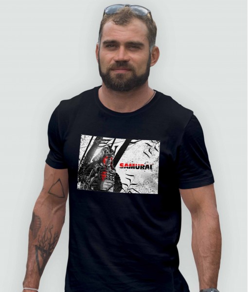 Мъжка тениска с щампа Арт Samurai warrior Two